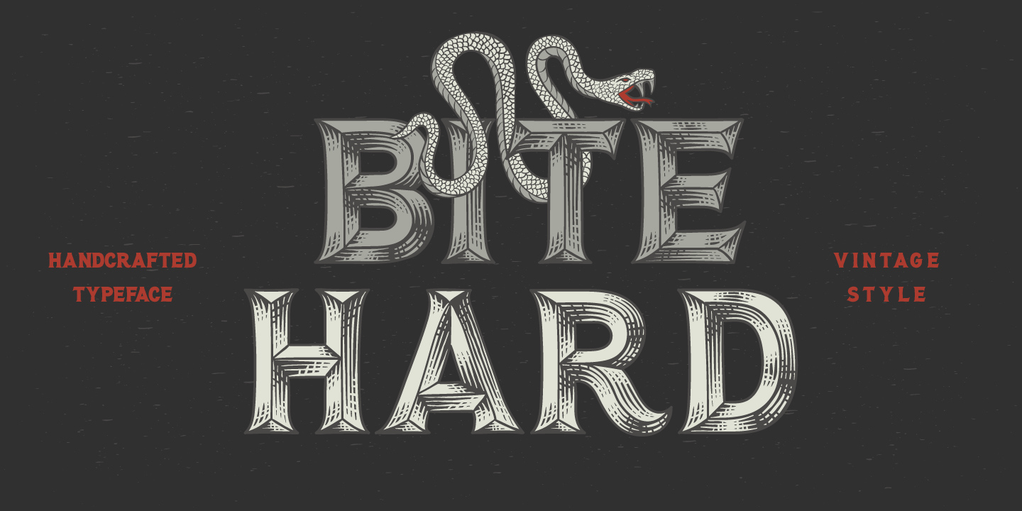 Beispiel einer Bite Hard-Schriftart